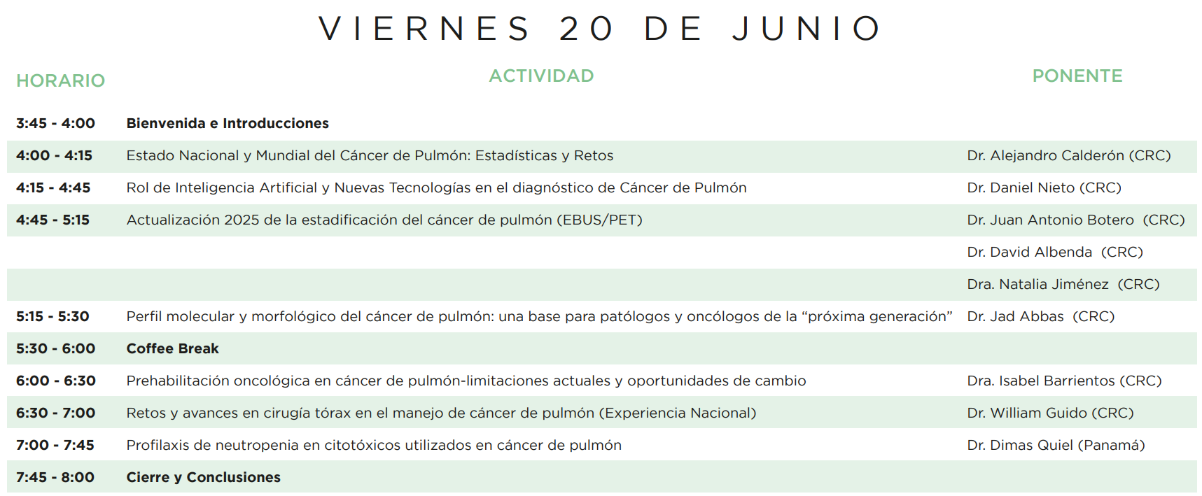 viernes 20